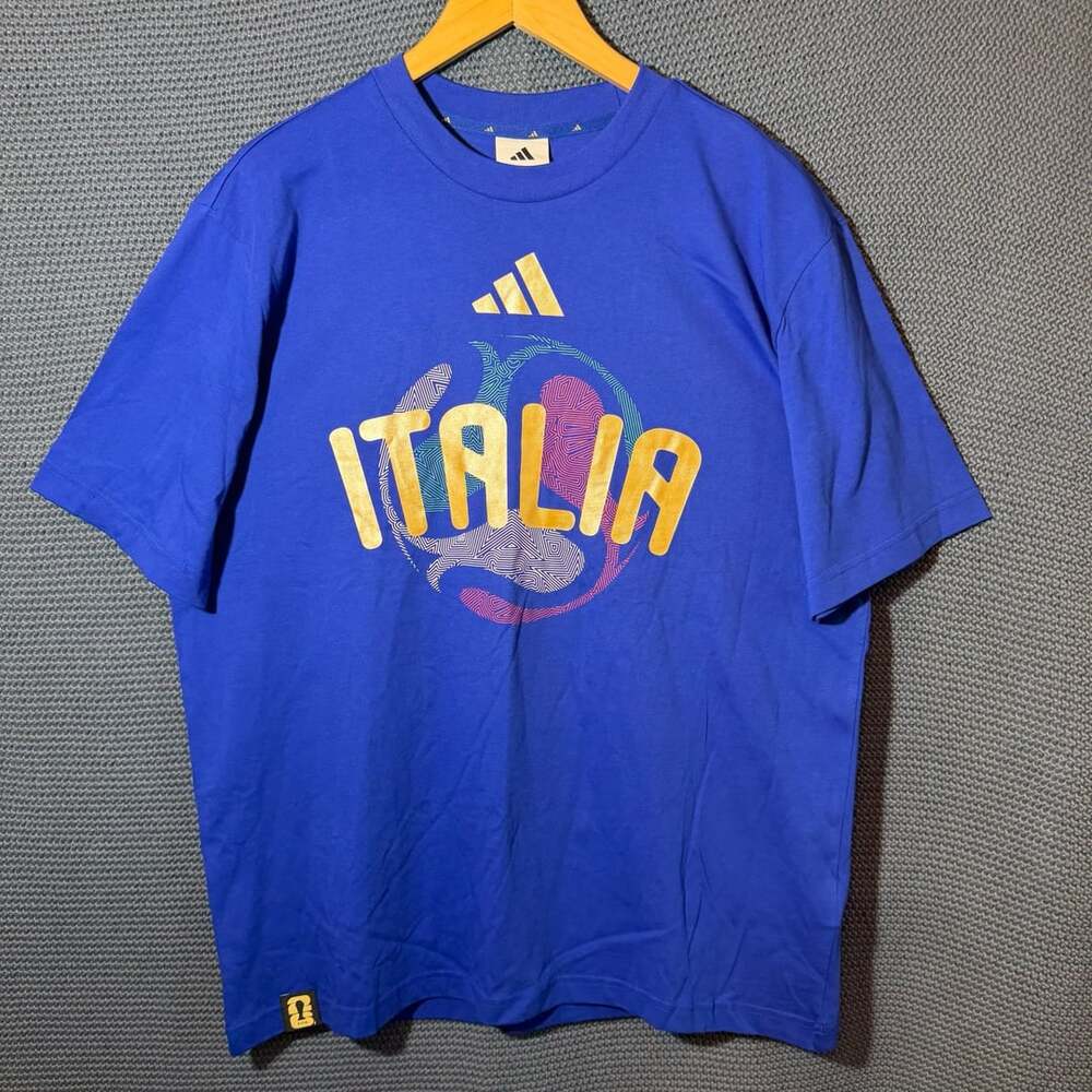 Adidas FIFA World Cup 26 Italy T-Shirt Size L Bold Blue